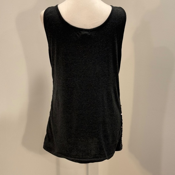 Old Navy Gray Sequin Front Tank Top Size XL - Picture 5 of 13